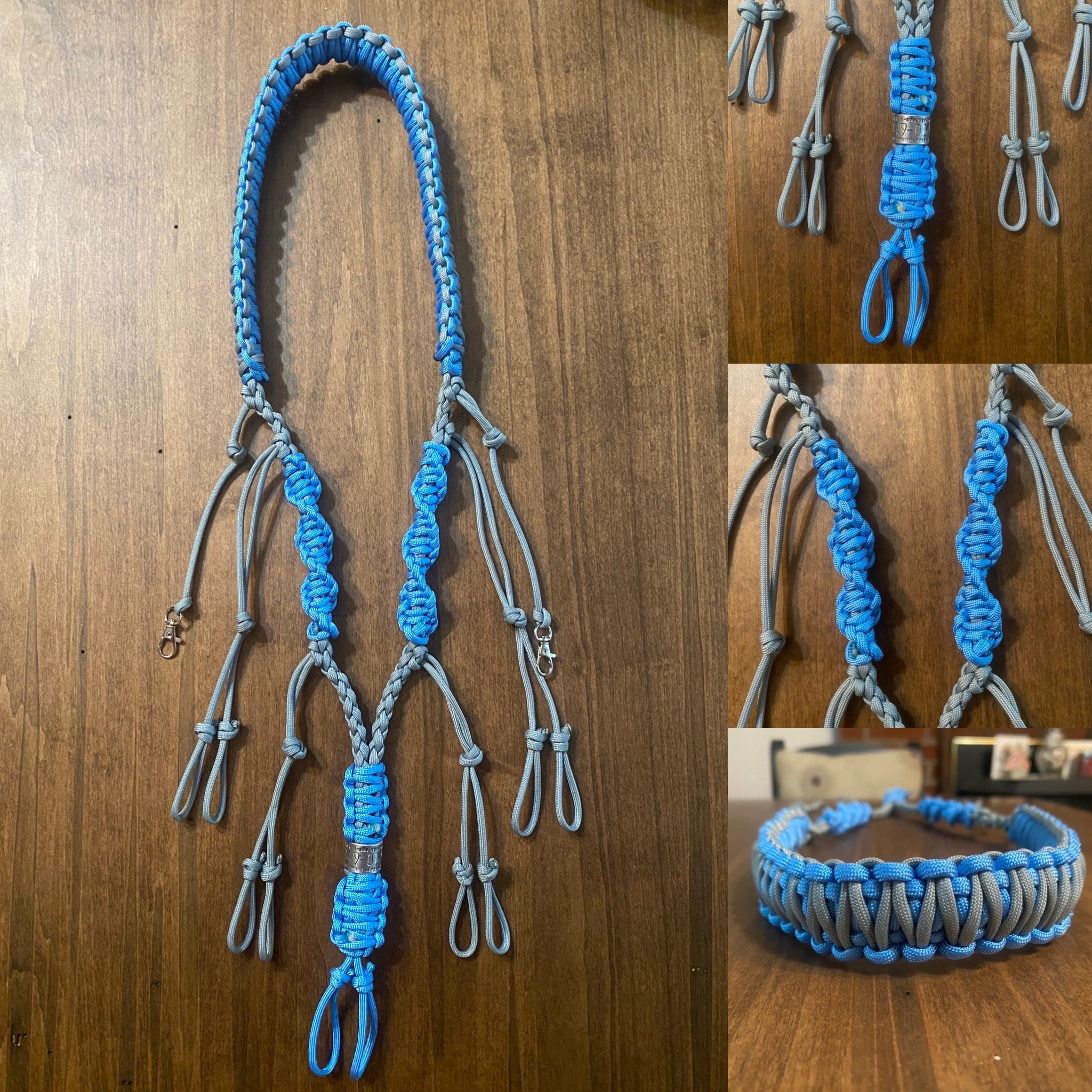 Paracord Duck Goose Waterfowl Lanyard Blue Gray